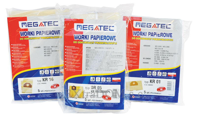 Megatec - worki do odkurzaczy przemysłowych Megatec - worki do odkurzaczy przemysłowych